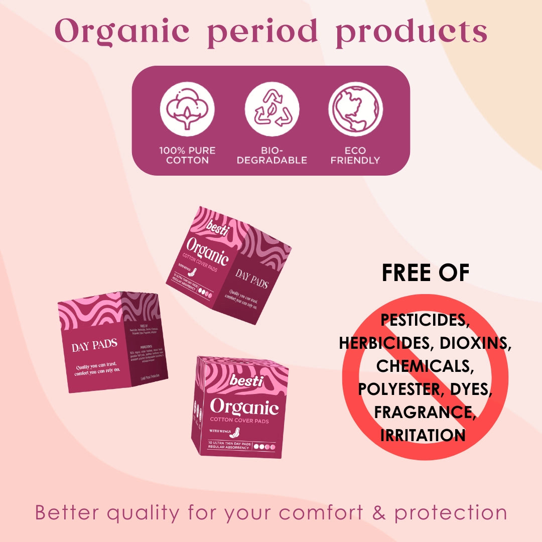 100% Organic Cotton Day Pads (10 Count)