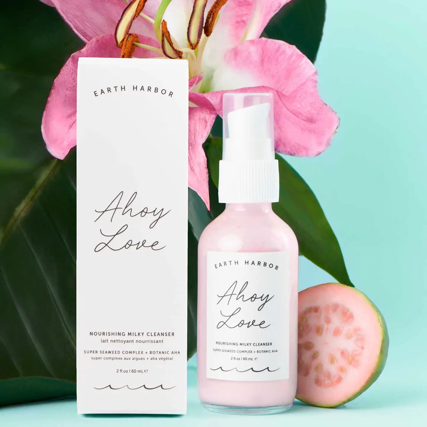 Ahoy Love Cream Cleanser Hibiscus + Green Tea
