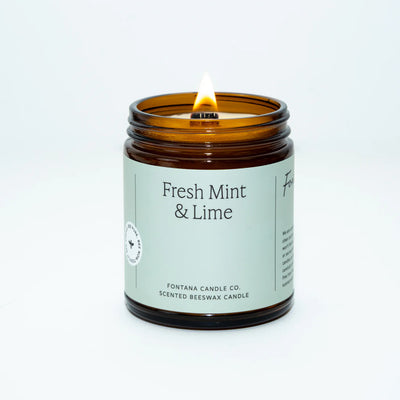 Beeswax Candle - Fresh Mint & Lime