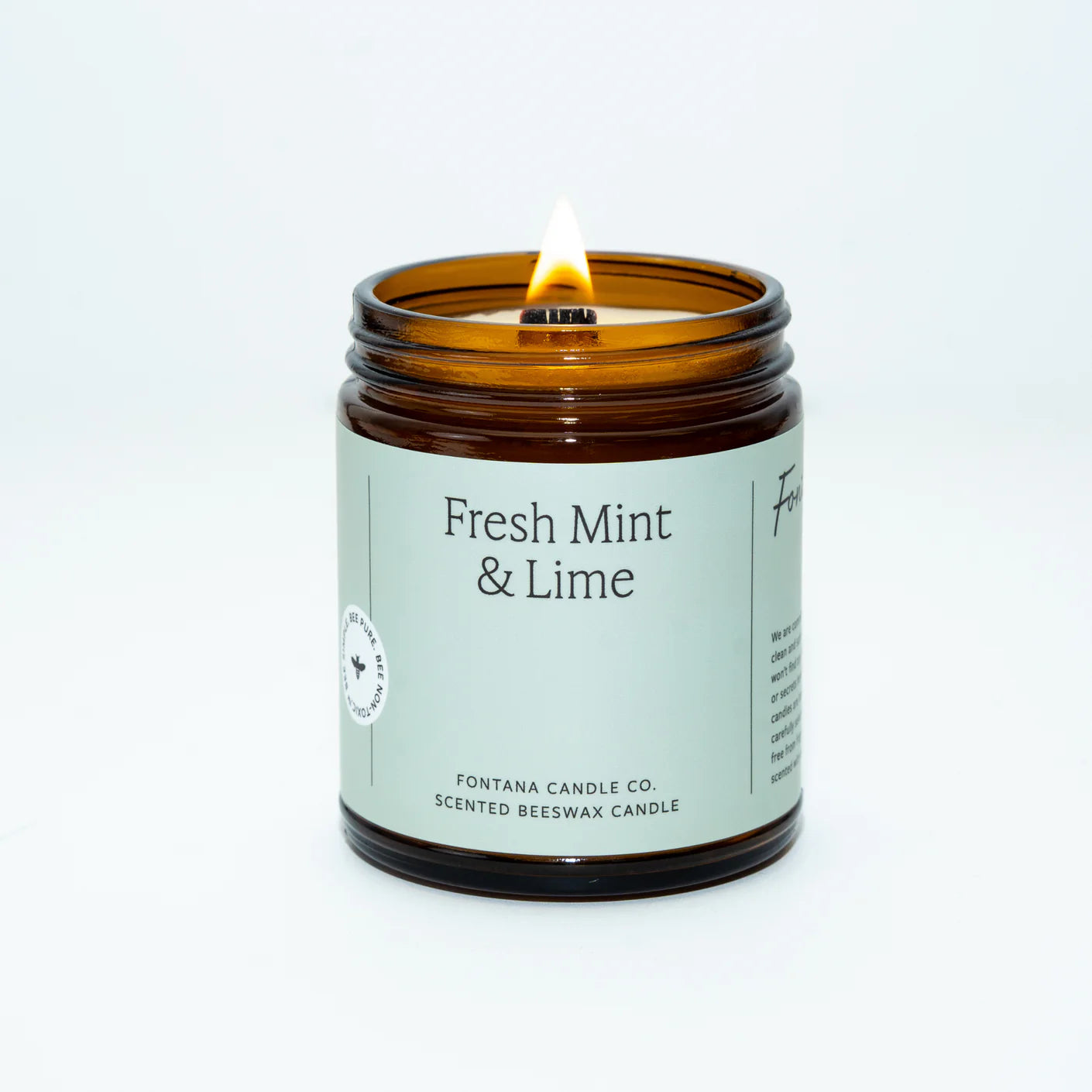 Beeswax Candle - Fresh Mint & Lime