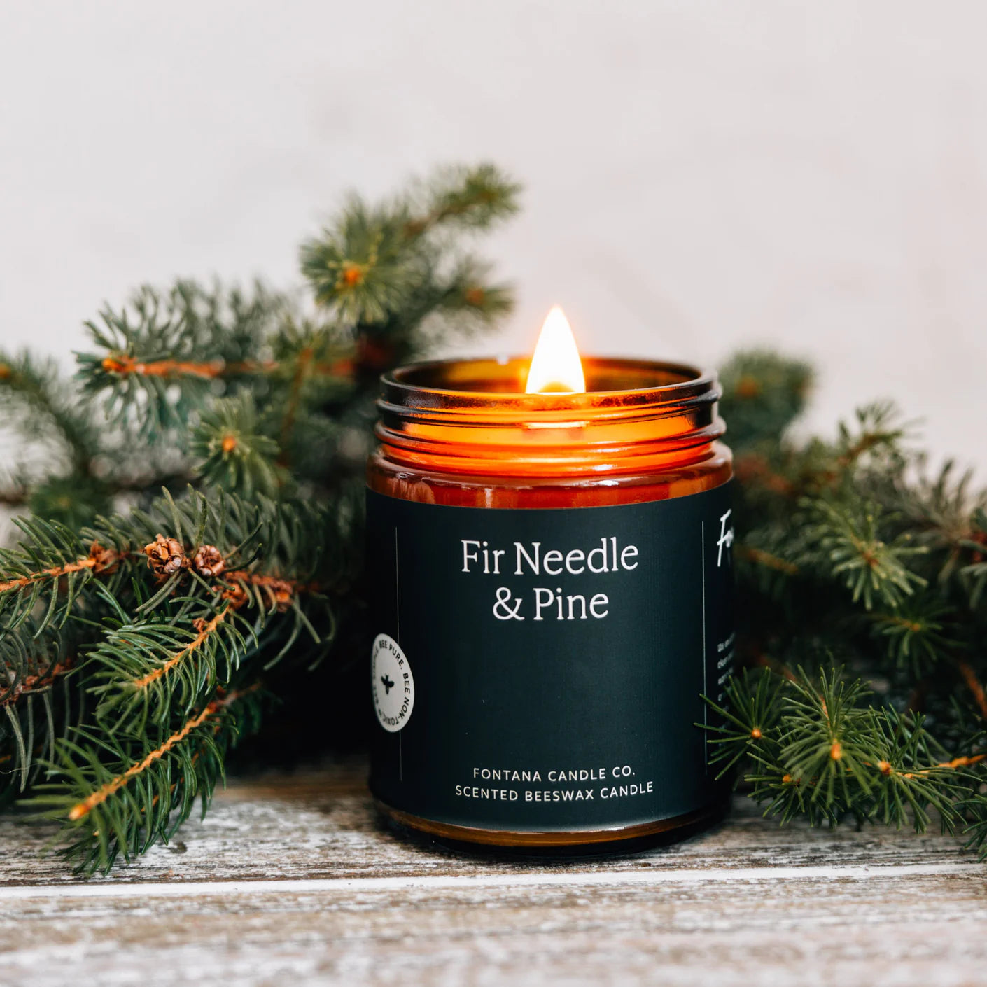Beeswax Candle - Fir Needle & Pine