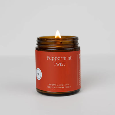 Beeswax Candle - Peppermint Twist