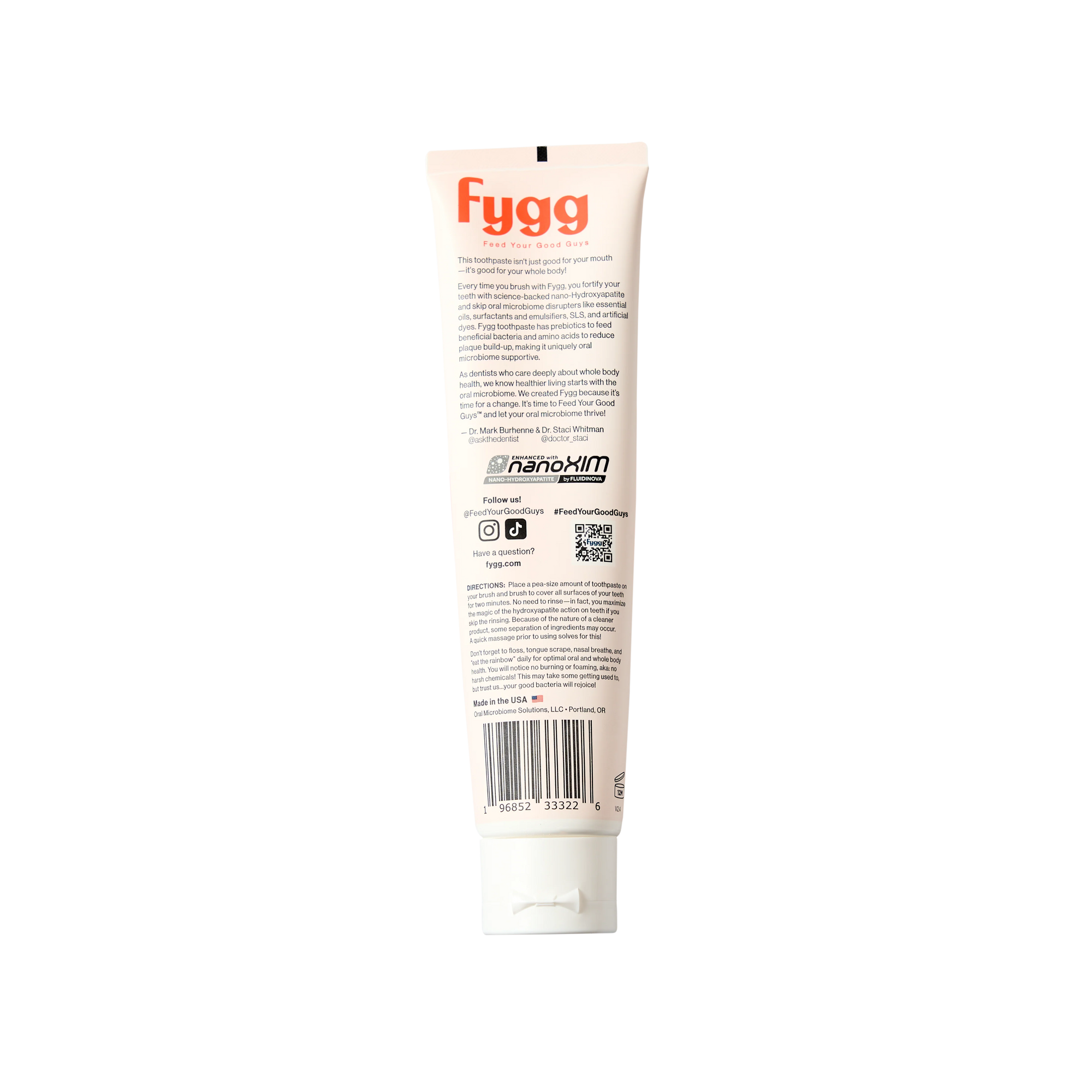Nano-Hydroxyapatite Toothpaste with Prebiotics