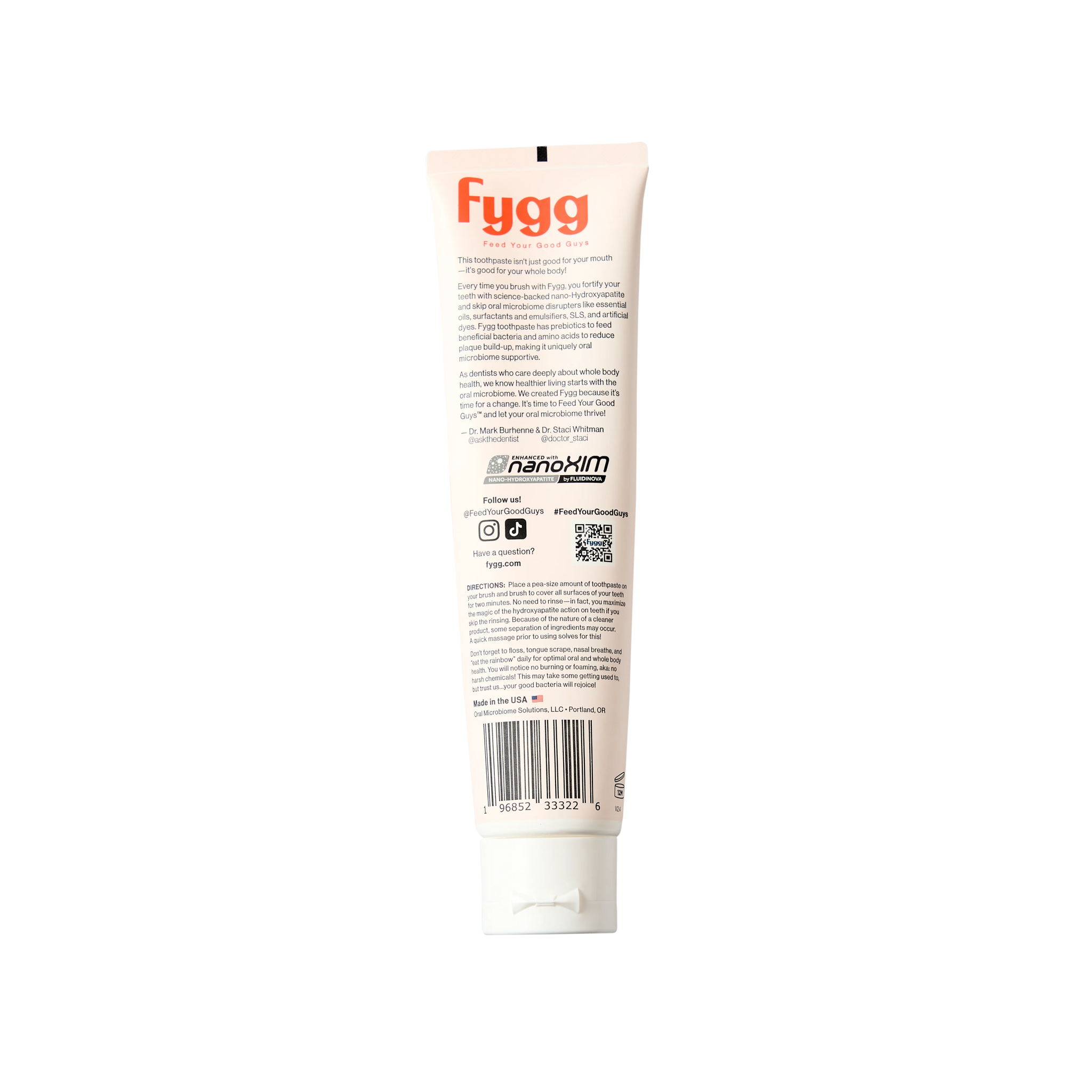 Nano-Hydroxyapatite Toothpaste with Prebiotics