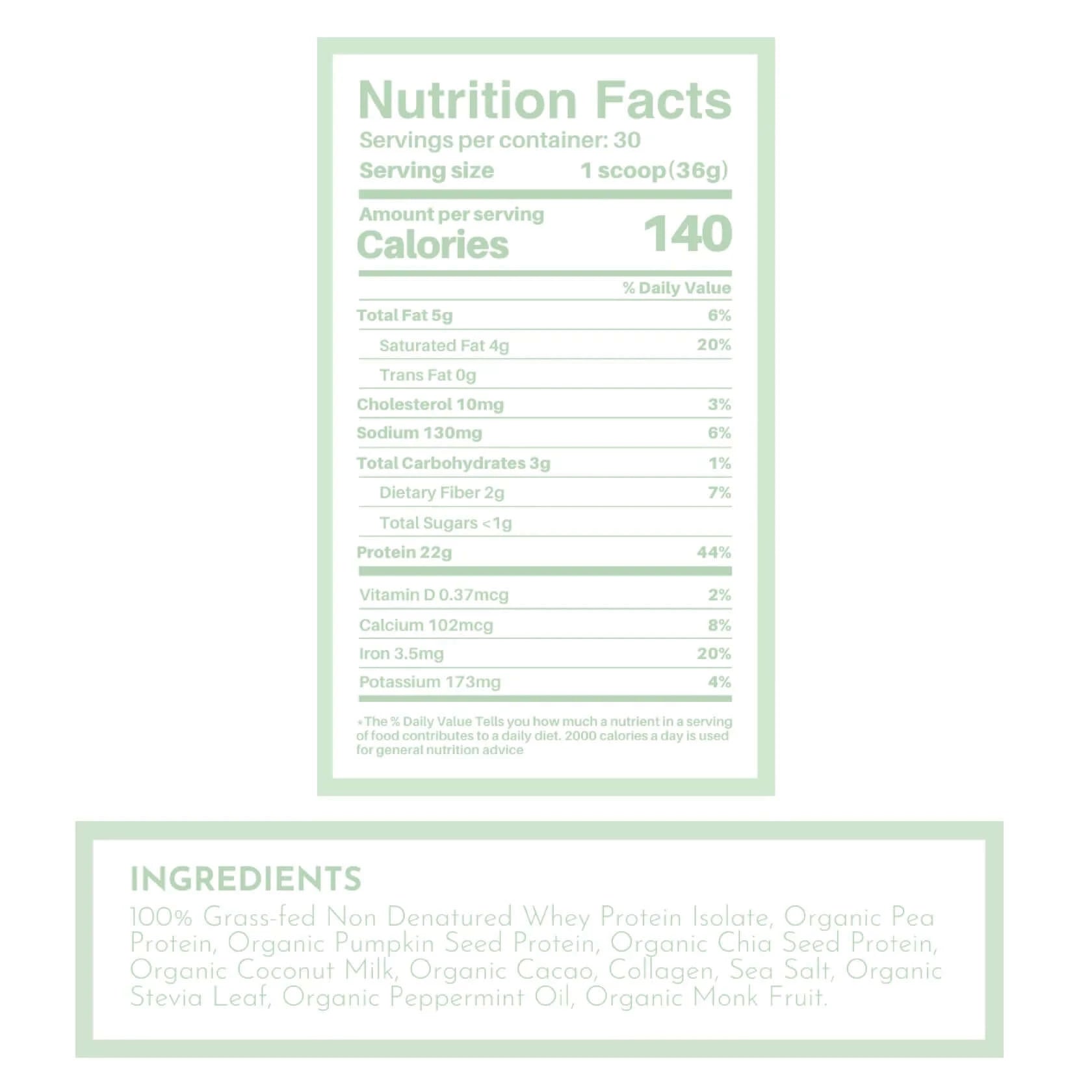 Mint Chocolate Protein Powder