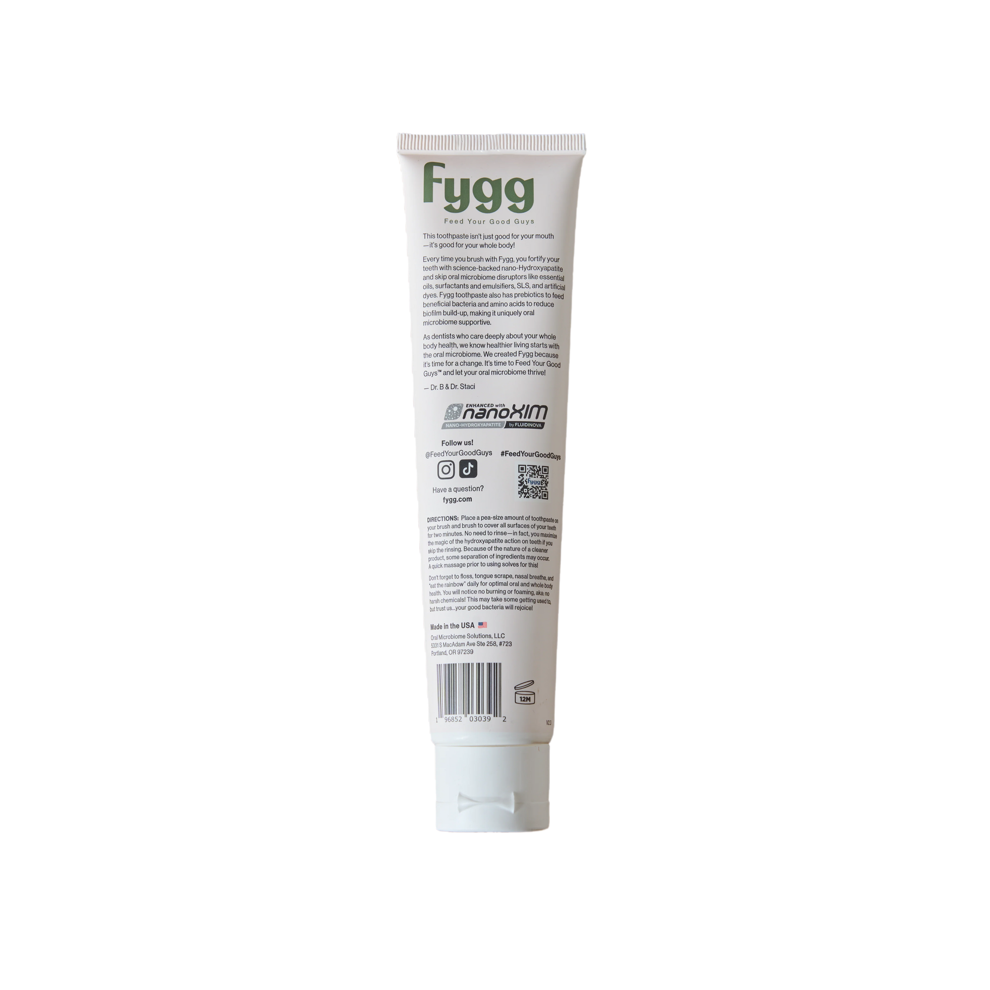 Nano-Hydroxyapatite Toothpaste with Prebiotics