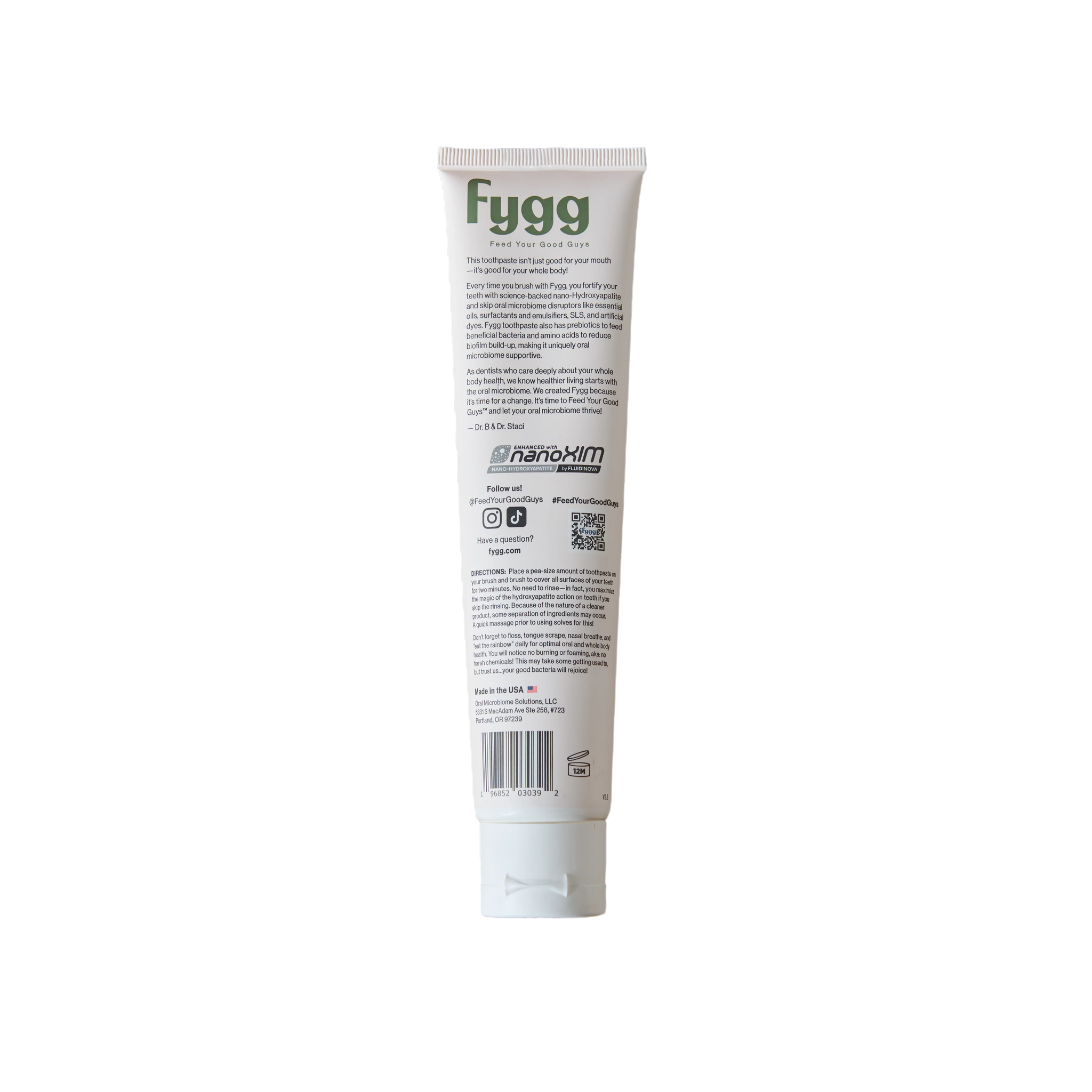 Nano-Hydroxyapatite Toothpaste with Prebiotics