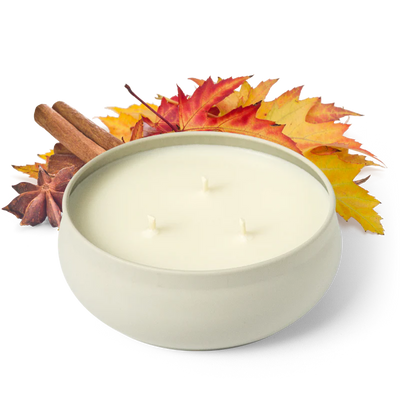 3 Wick Candle - Flannel & Leaves