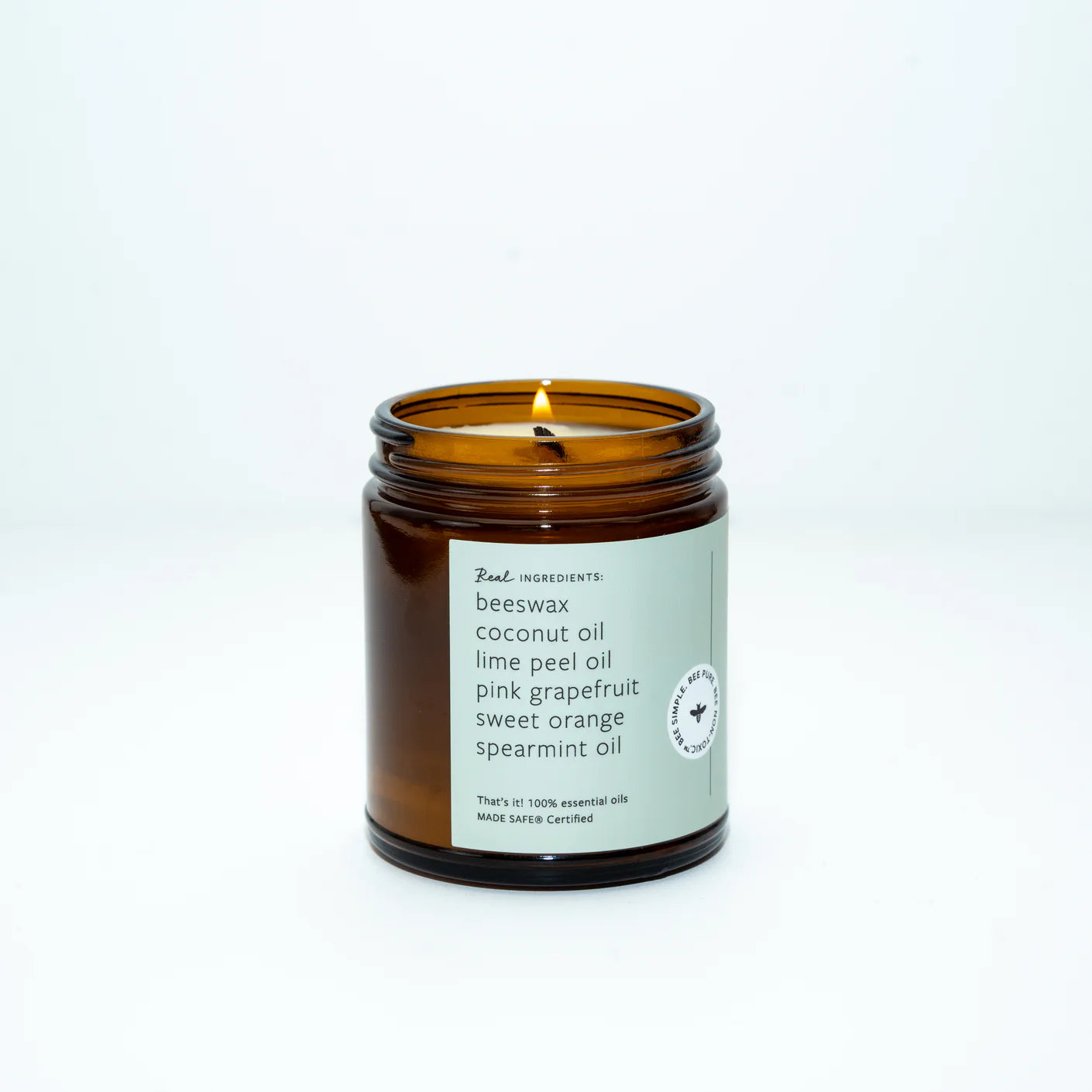 Beeswax Candle - Fresh Mint & Lime