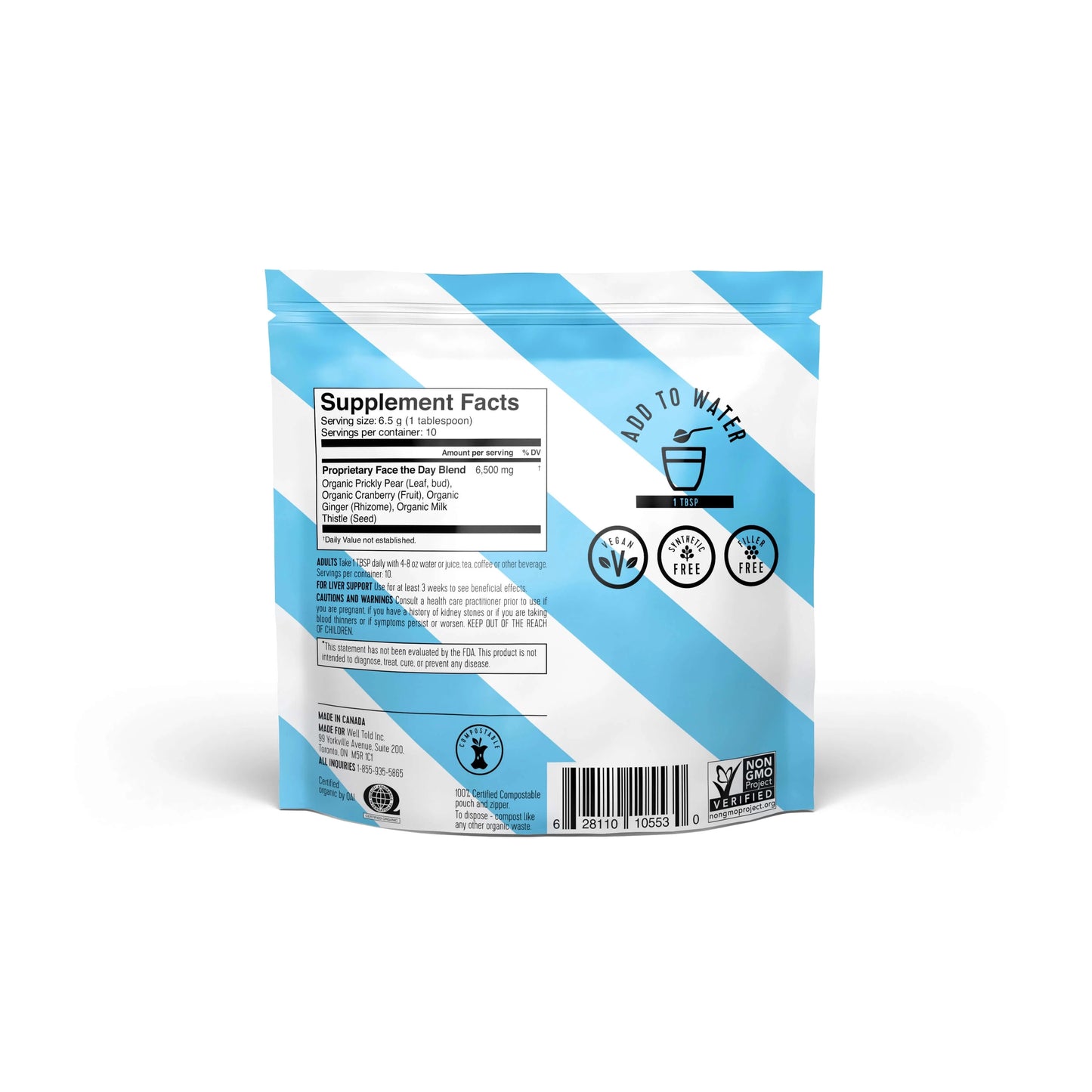 Well Told Health Face The Day - After Party Support (Powder)