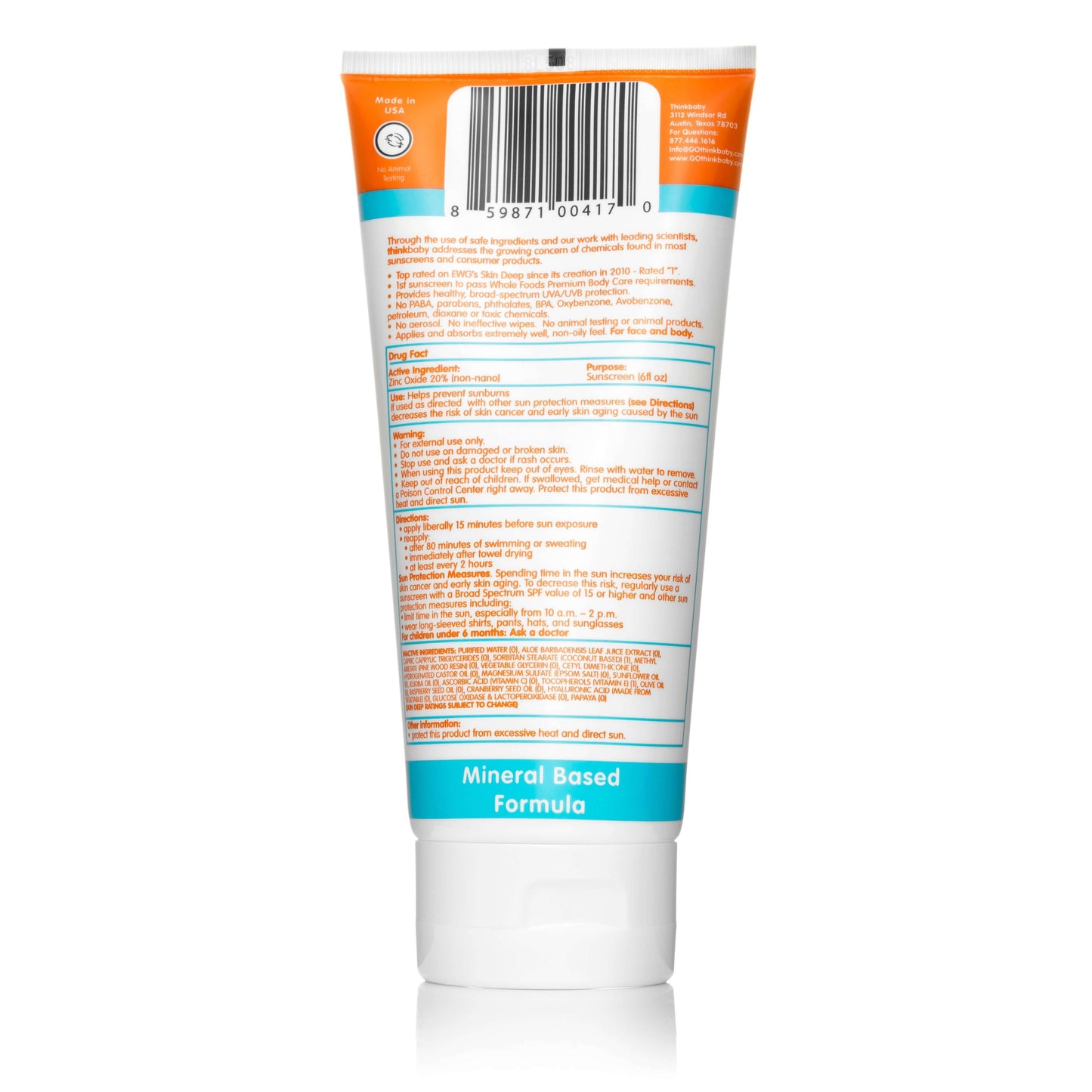 Thinkbaby Safe Sunscreen Spf 50+