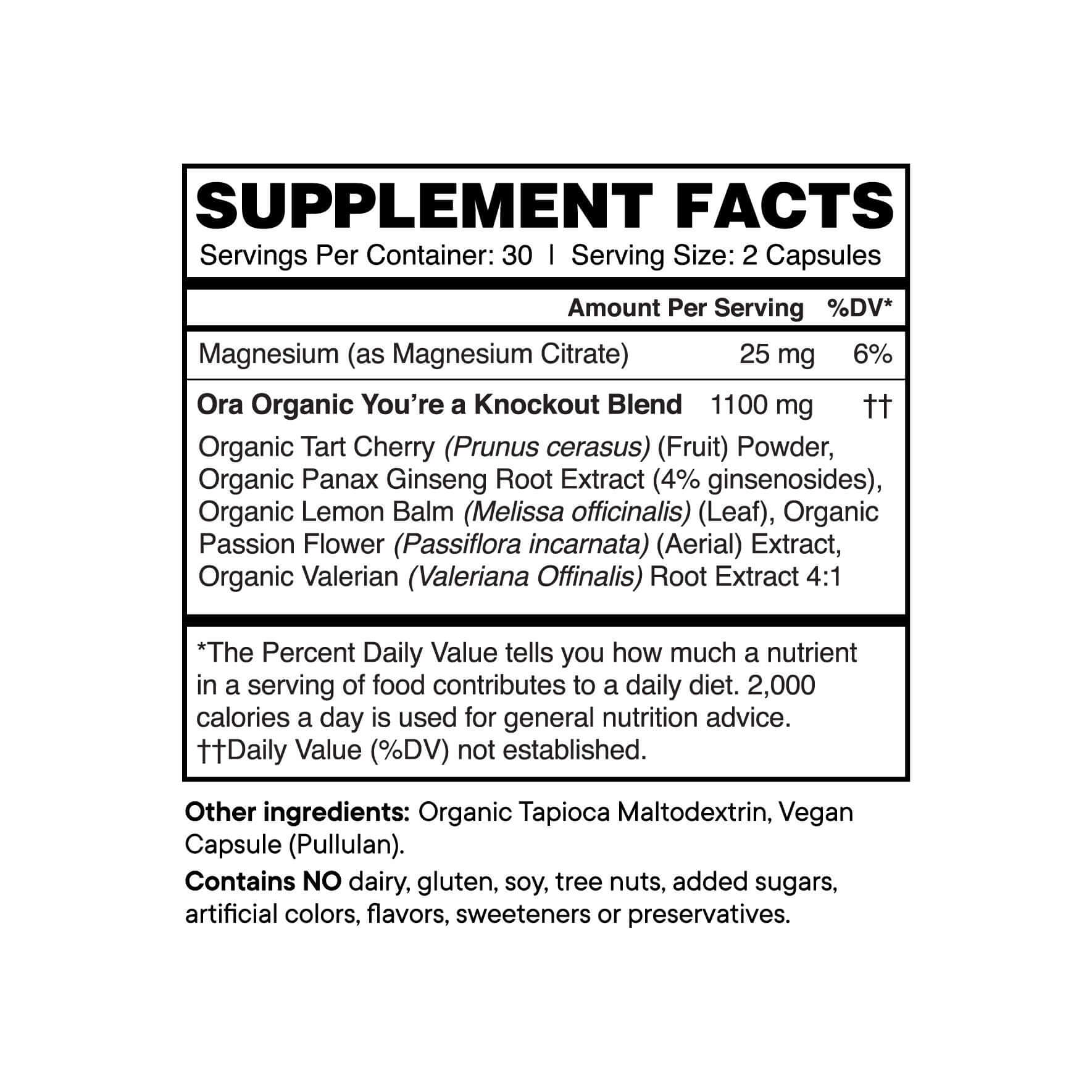 You're A Knock Out Natural Sleep Aid Supplement