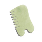 Island Jade Gemstone Gua Sha + Massaging Comb