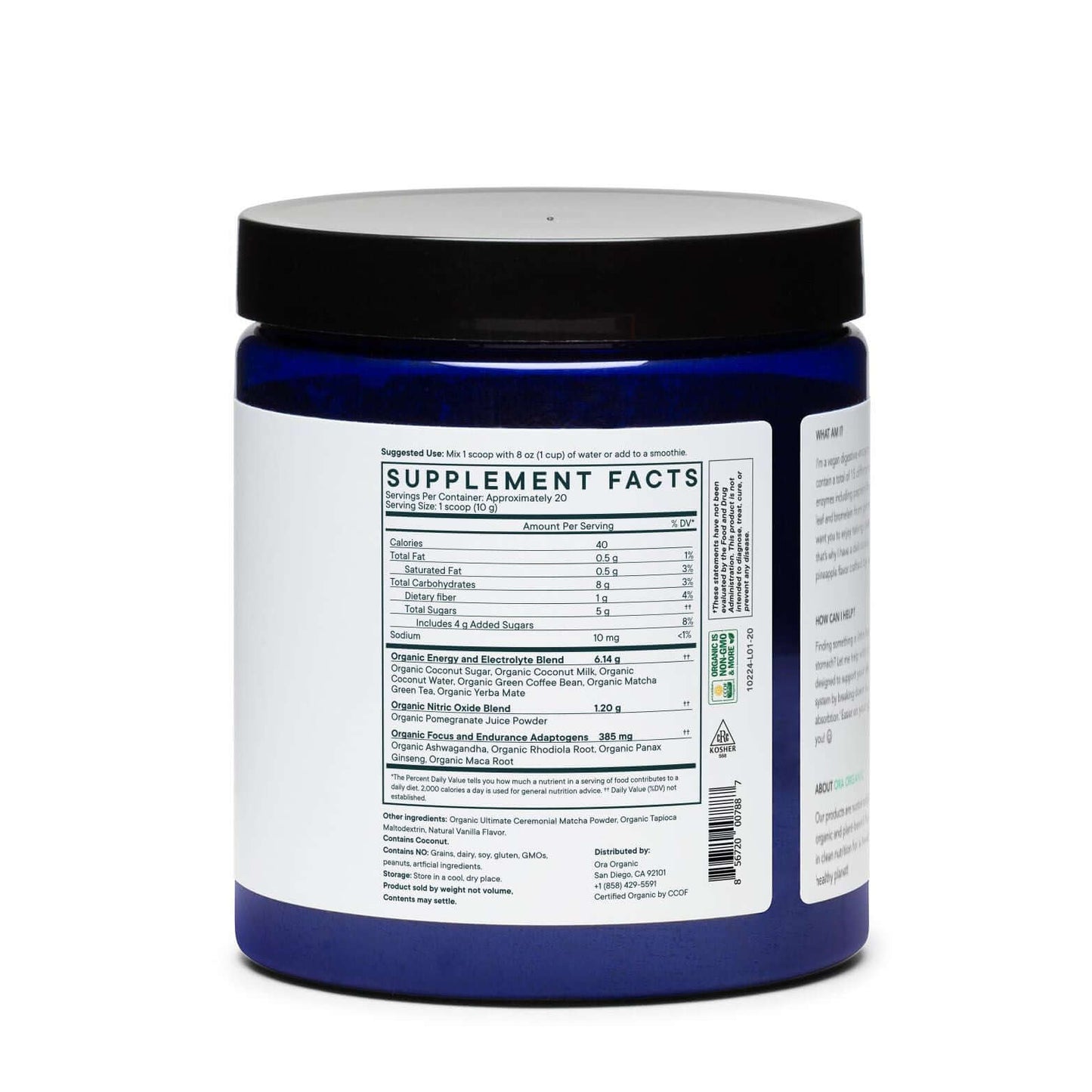 Ora Organic Preworkout - Matcha