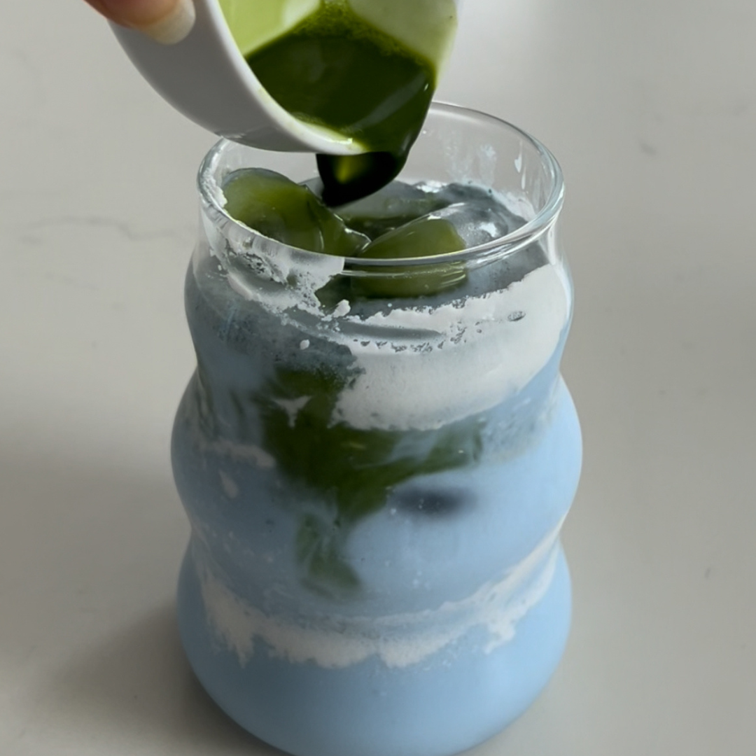 Earth Day in a Cup: Iced Lavender Matcha Latte