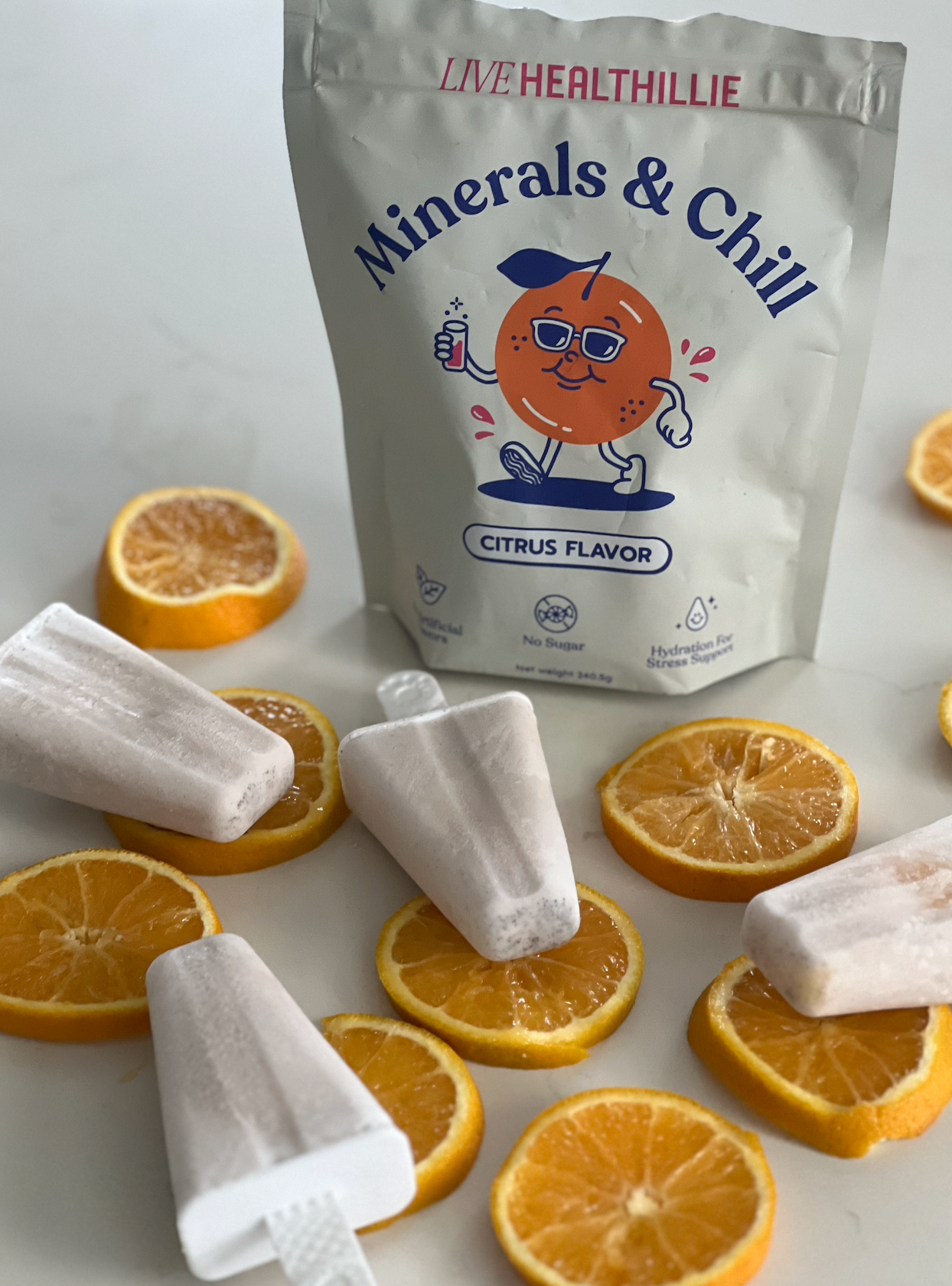 Minerals & Chill Orange Creamiscle Popsicles