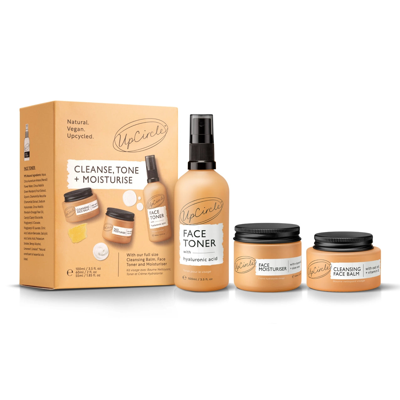 UpCircle Cleanse, Tone + Moisturize Gift Set