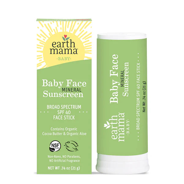 Earth Mama Organics Mineral Sunscreen Face Stick SPF 40