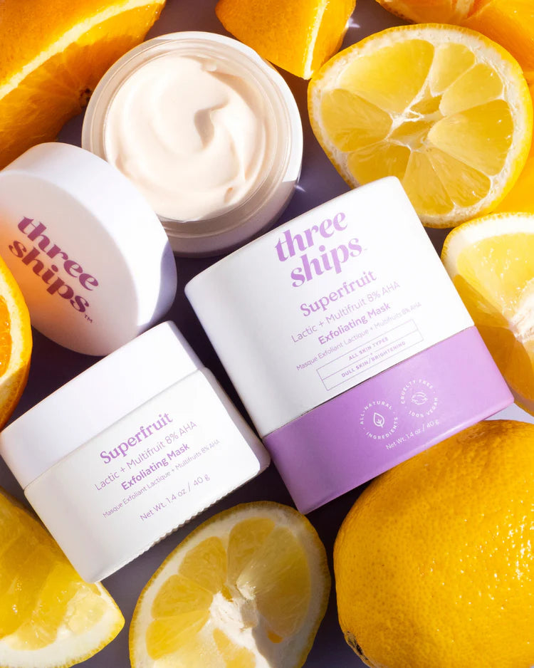 Three Ships Beauty Superfruit Lactic + Multifruit 8% AHA Exfoliating Mask