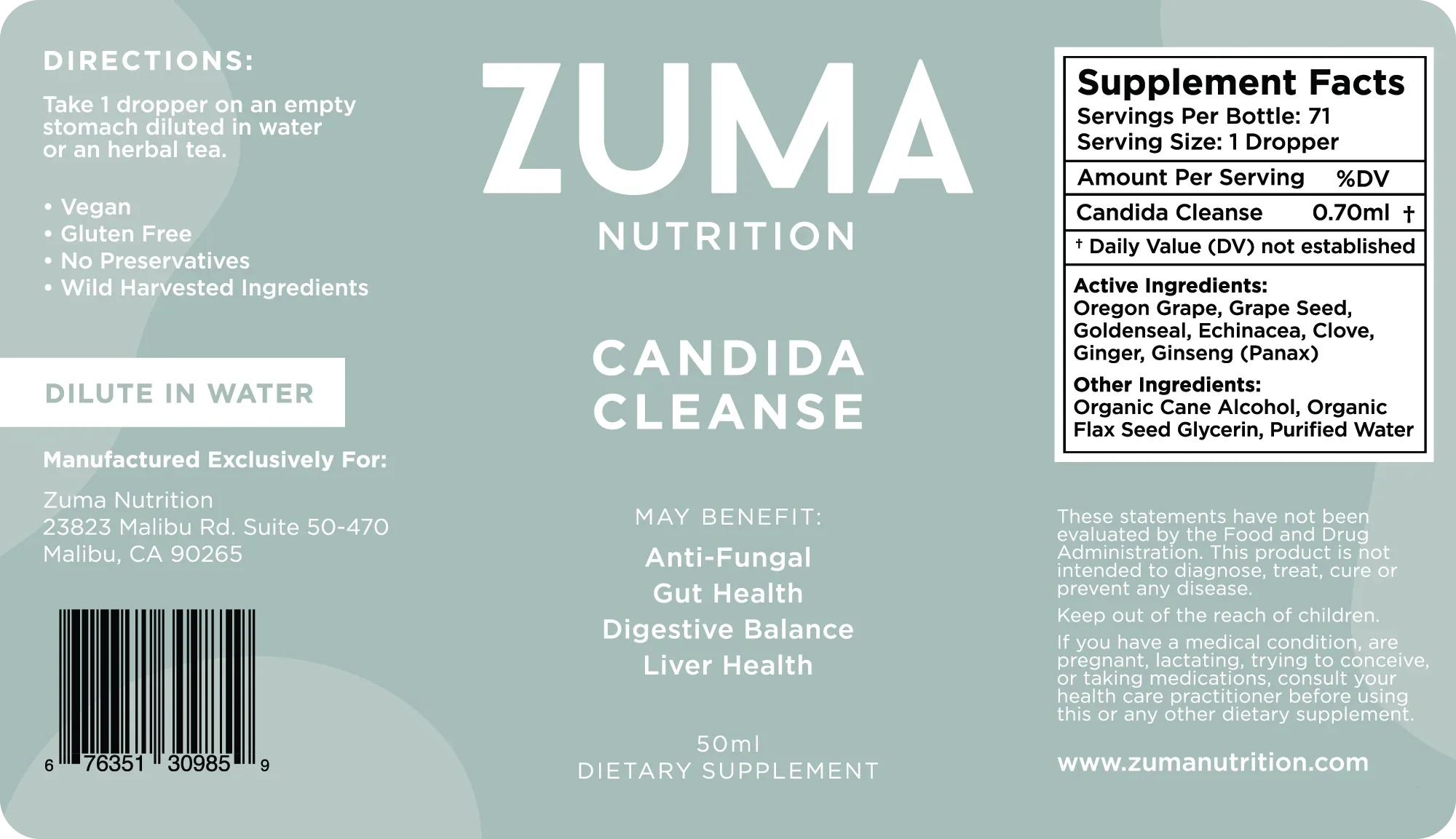 Candida Cleanse Tonic