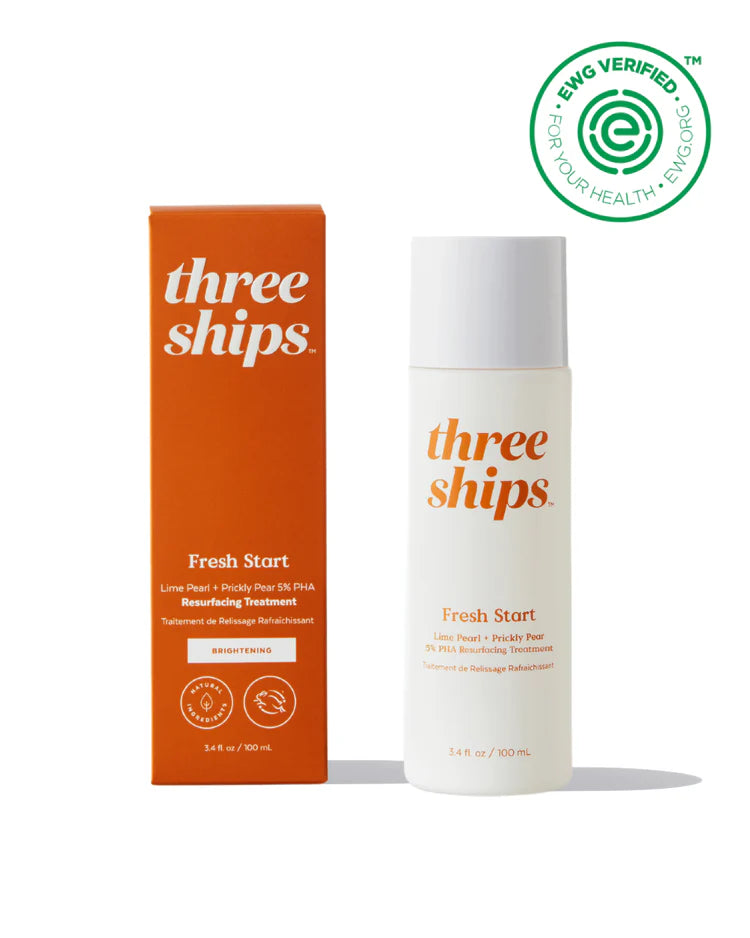 Three Ships Beauty Fresh Start Lime Pearl + Prickly Pear 5% PHA Resurfacing Treatment