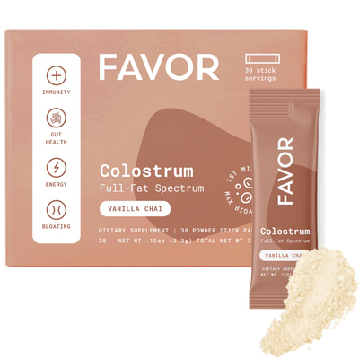 Favor Colostrum 30 Stick Packs - Vanilla Chai