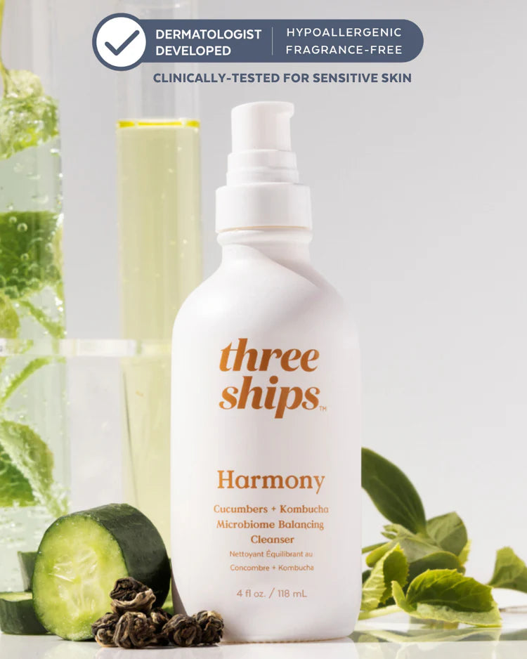 Three Ships Beauty Harmony Cucumber + Kombucha Microbiome Balancing Cleanser