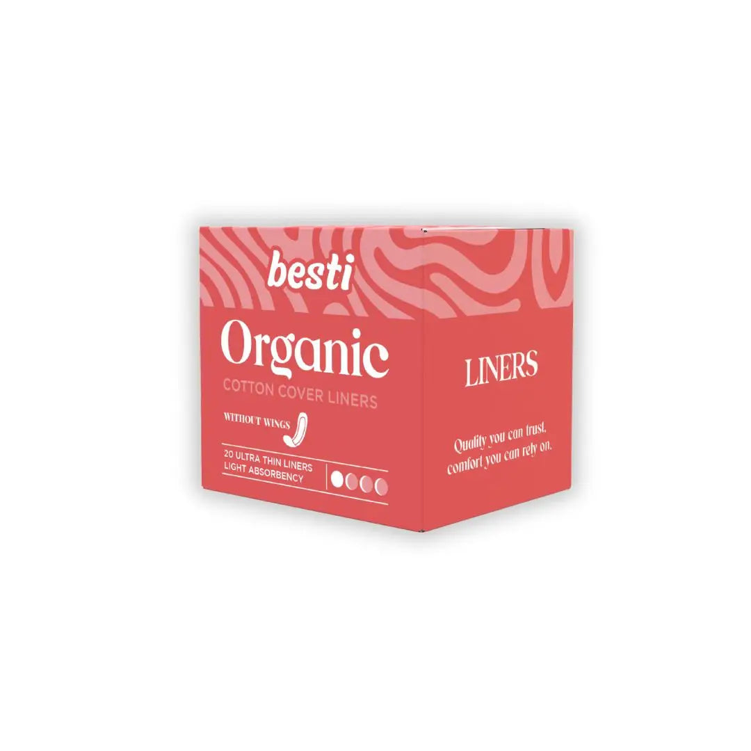 Besti 100% Organic Cotton Liners (20 Count)