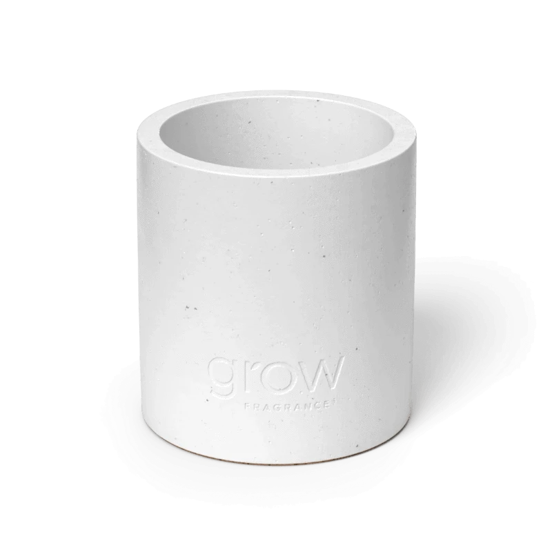 Grow Fragrance White Candle Holder