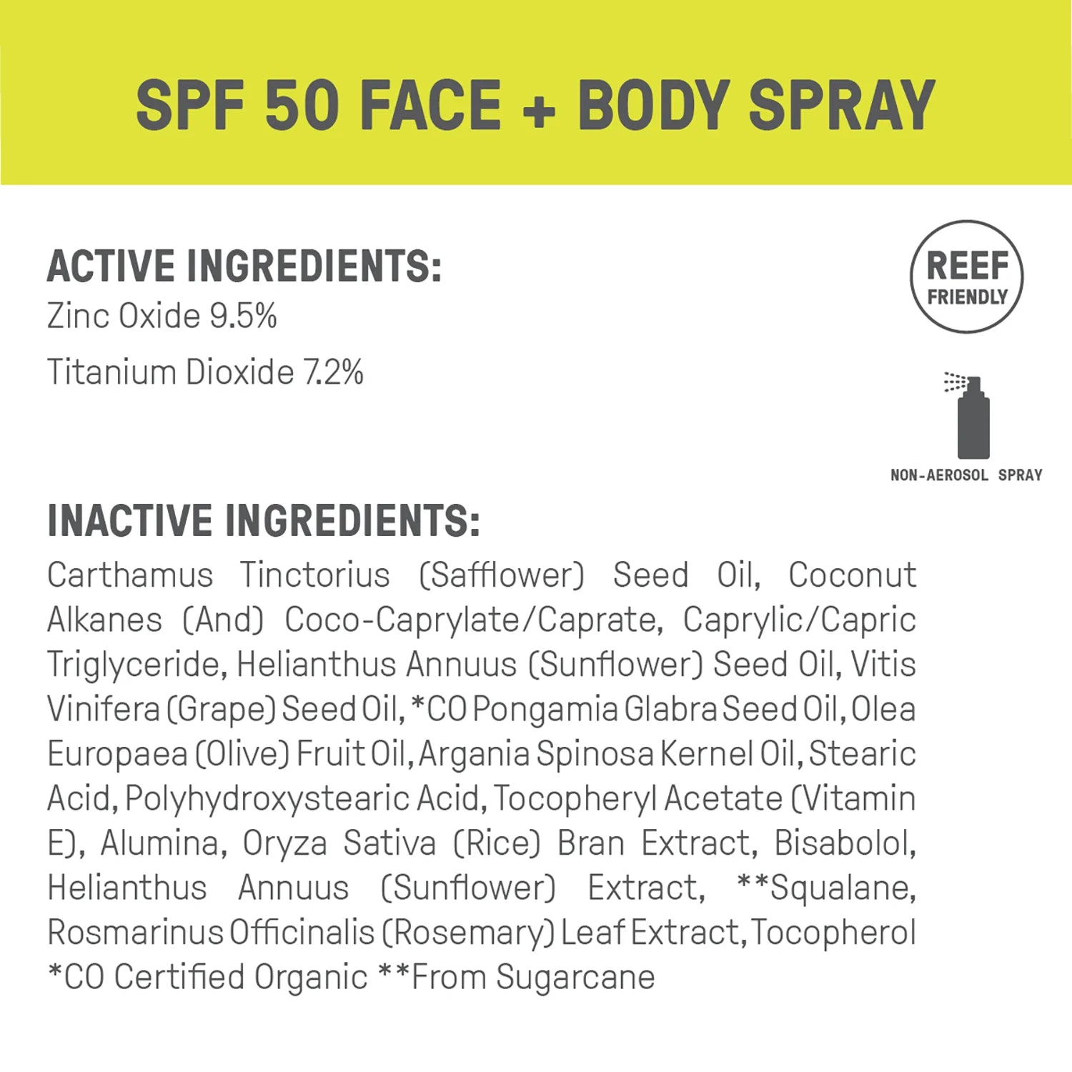 SPF 50 FACE + BODY SPRAY