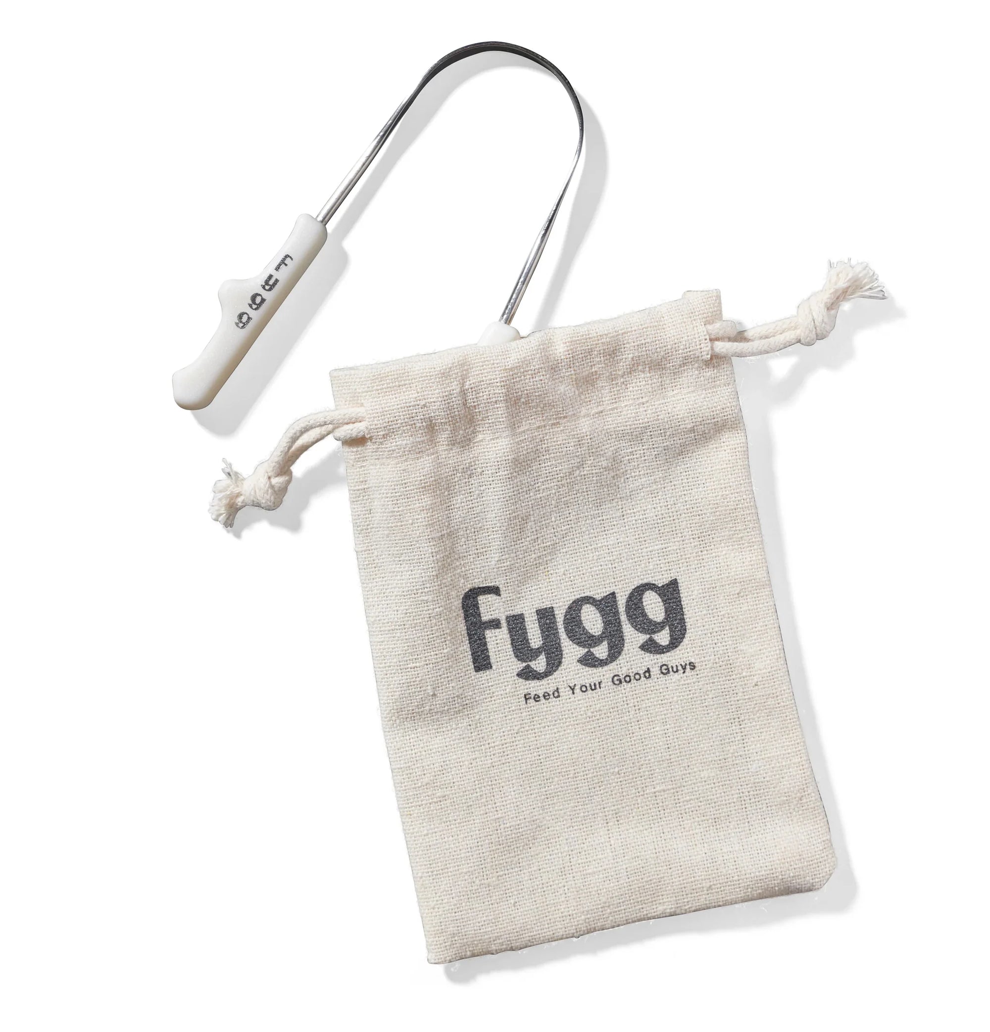 Fygg All-Ages Stainless Steel Tongue Scraper with Travel Pouch