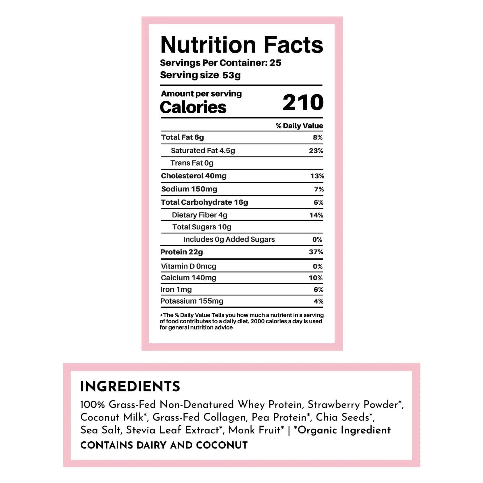 Just Ingredients Strawberries & Cream Protein Powder