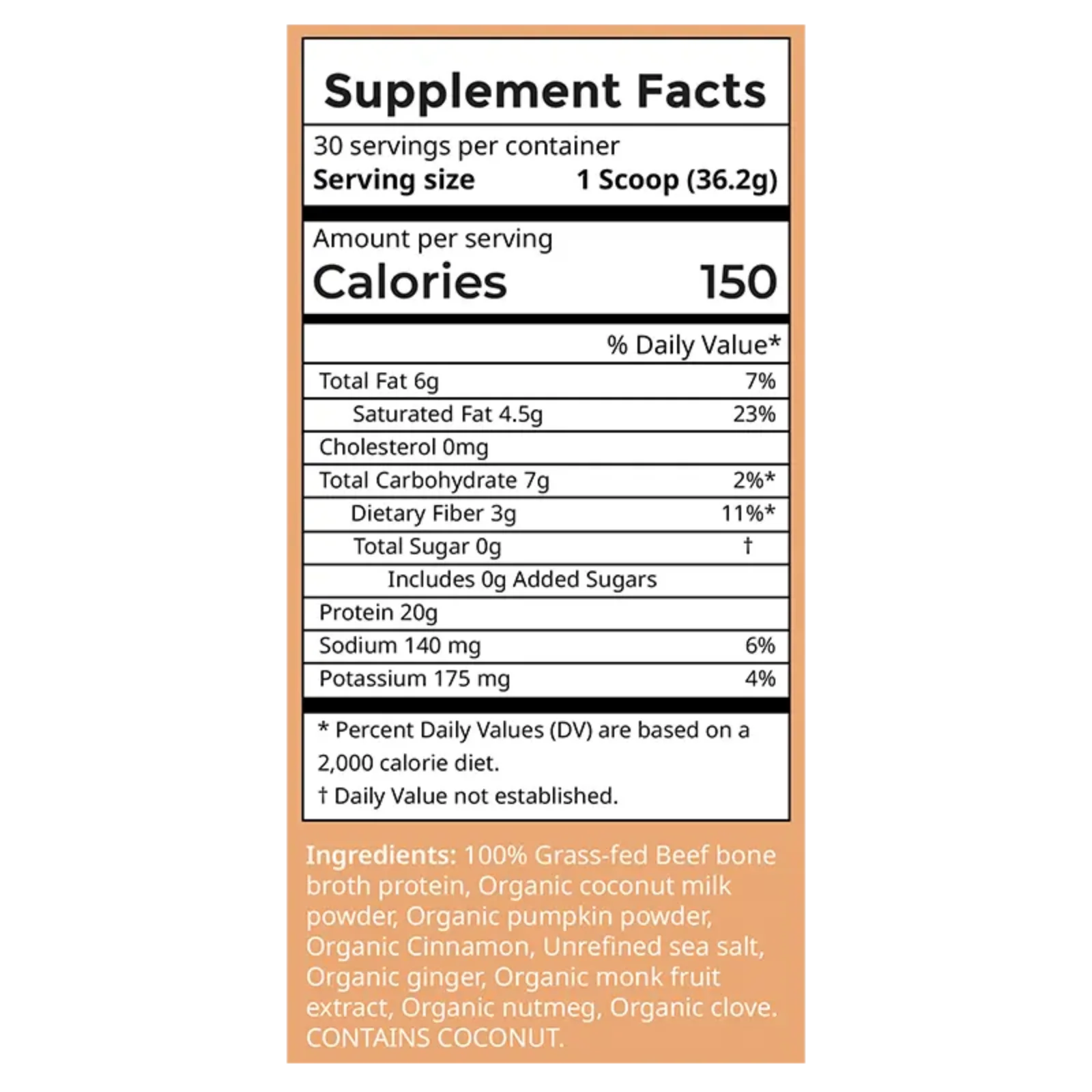 Bone Broth Protein - Pumpkin Spice