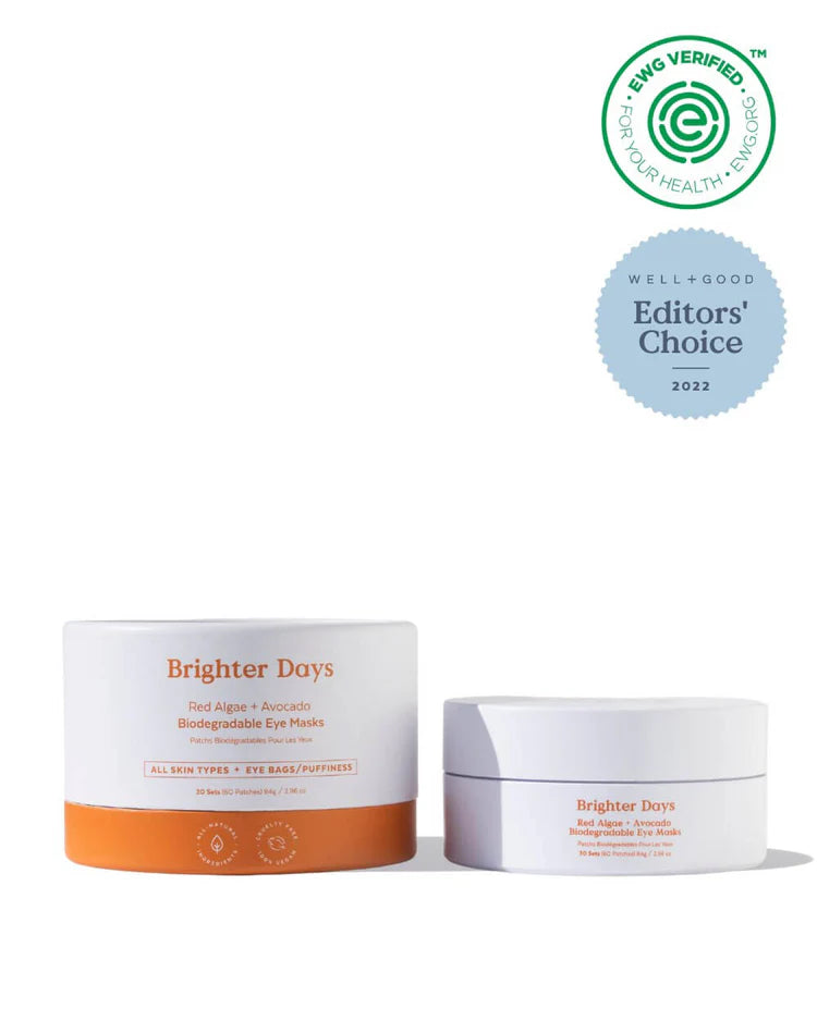 Three Ships Beauty Brighter Days Red Algae + Avocado Biodegradable Eye Masks