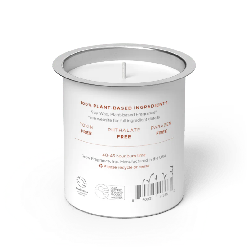 Grow Fragrance Holiday Hearth Candle Refill