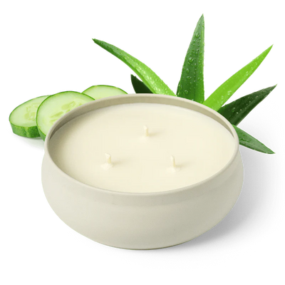 Grow Fragrance 3 Wick Candle - Cucumber Aloe