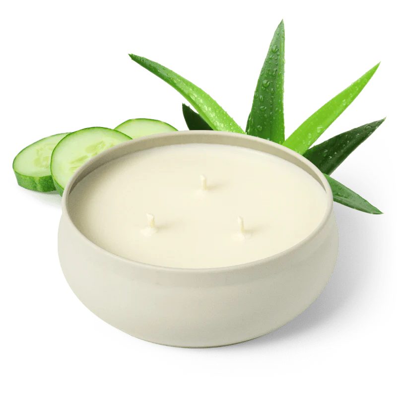 Grow Fragrance 3 Wick Candle - Cucumber Aloe