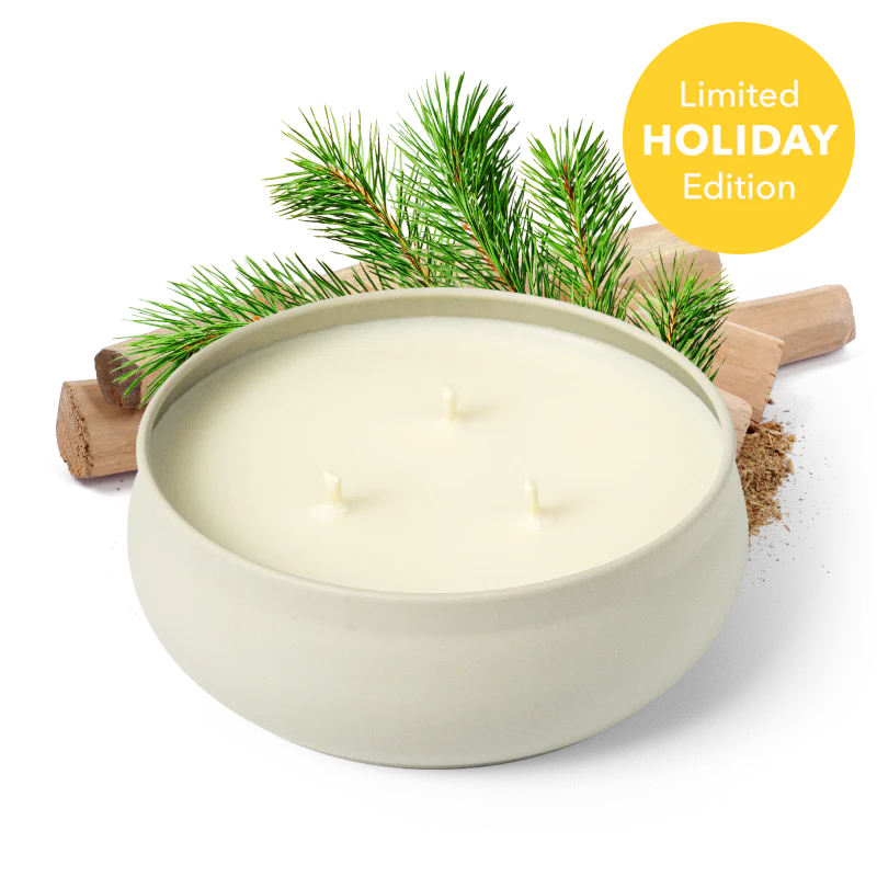 thuja wood scented candle 3 Wick Candle