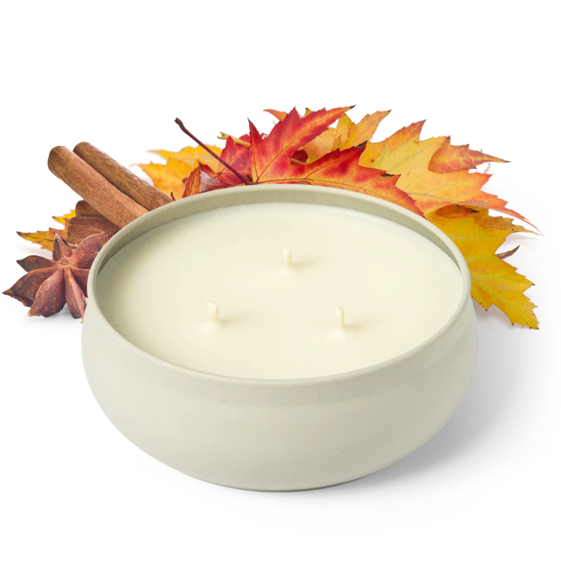 3 Wick Candle - Flannel & Leaves