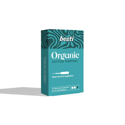 Besti 100% Organic Cotton Regular Tampons (10 Count)