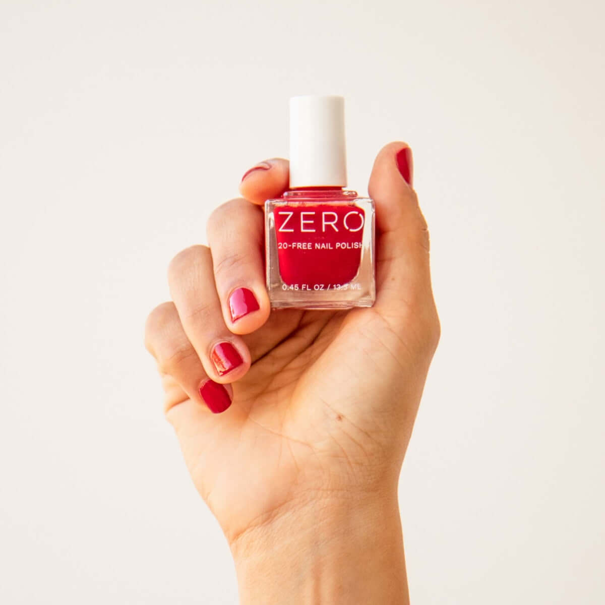100% Pure Red Over Heels Nail Polish