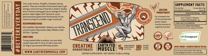Earth Fed Muscle Transcend Creatine Monohydrate