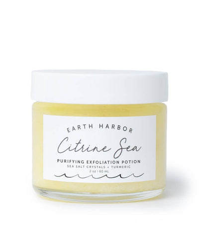 Earth Harbor Citrine Sea Purifying Exfoliation Potion Sea Salt Crystal + Turmeric