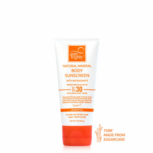 Suntegrity UNSCENTED Natural Mineral Sunscreen for Body 3 oz. Broad Spectrum SPF 30